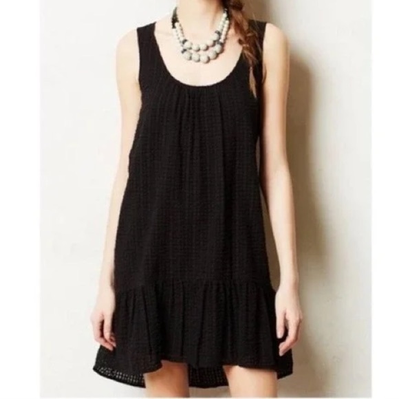 Anthropologie Maeve Melanie‎ Black Mini Dress Size S - Picture 1 of 8